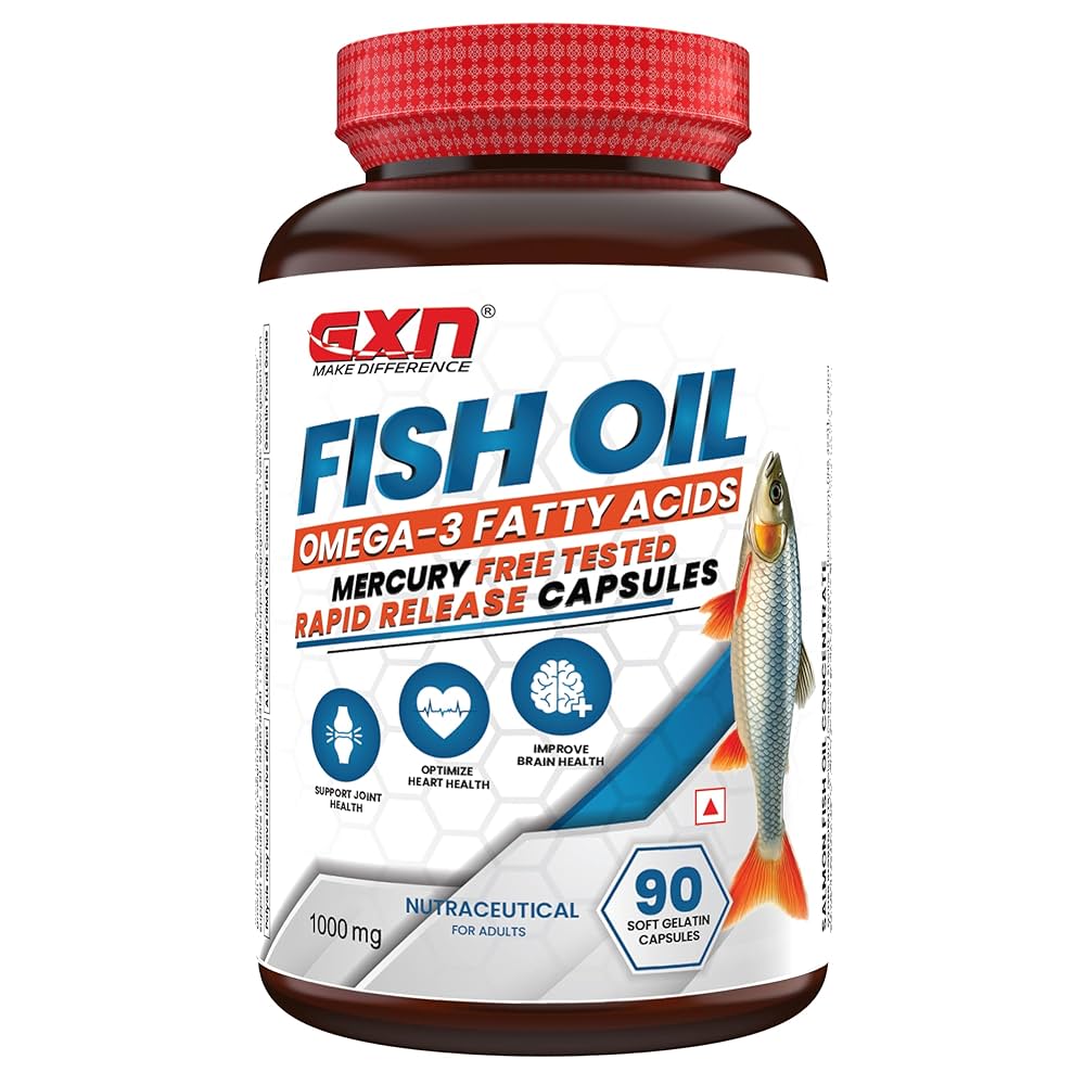 GXN fish oil Improve Skin, Hair & Brain Health 90 Softgels