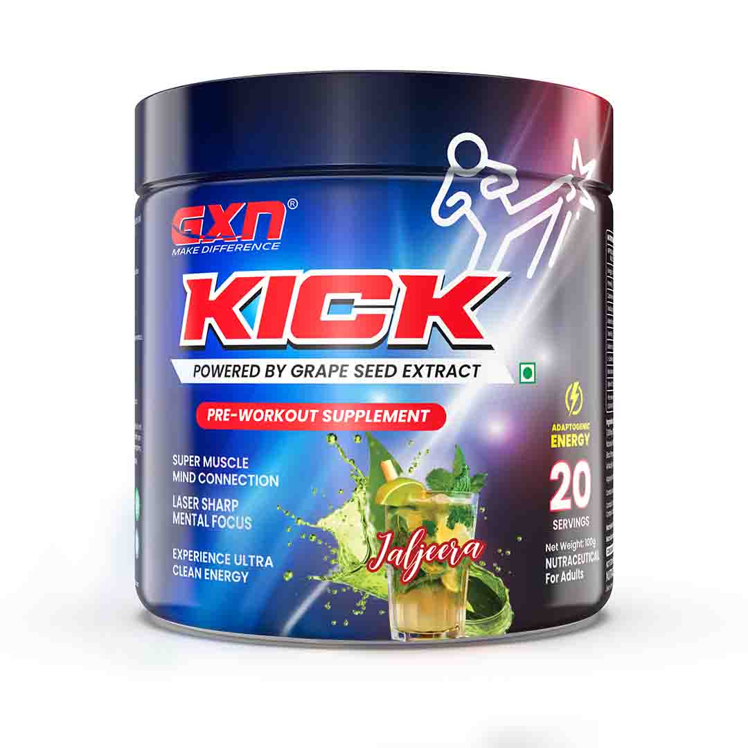 GNX KICK Pre-Workout Supplement Powered by Grape Seed Extract 20 Servings