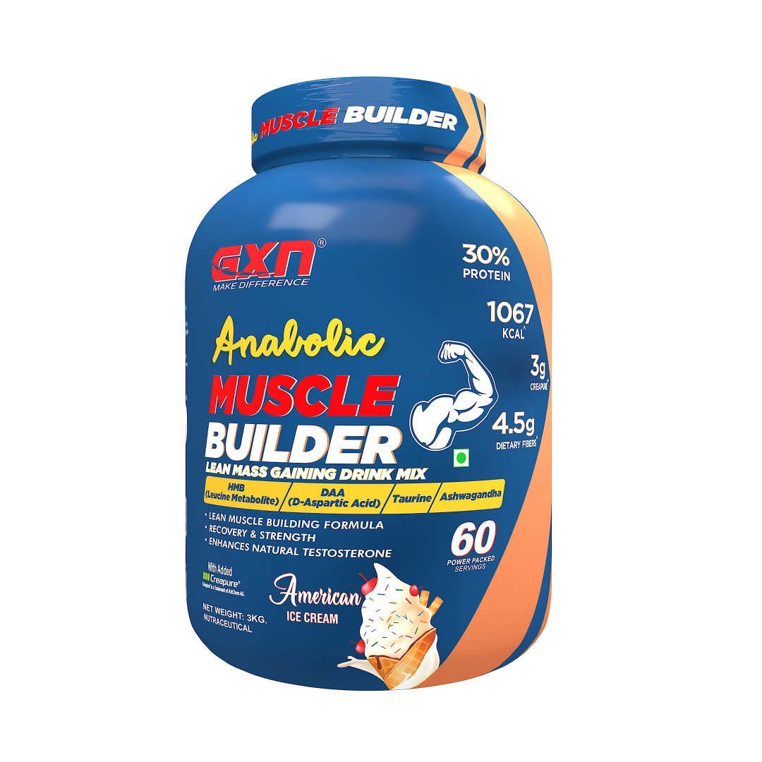 GNX ANABOLIC MUSCLE BUILDER Advanced High Calorie Protein Shake For Lean Mass 3kg
