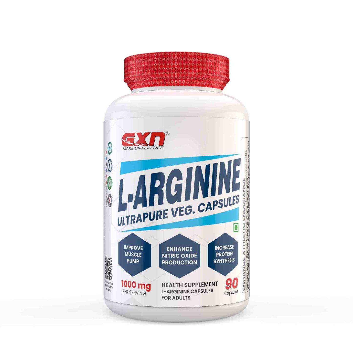 GXN L-ARGININE Improve Muscle Pump 90 Capsules