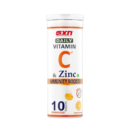 GXN DAILY VITAMIN C & ZINC Full of Antioxidants 10 Effervescent Tablets