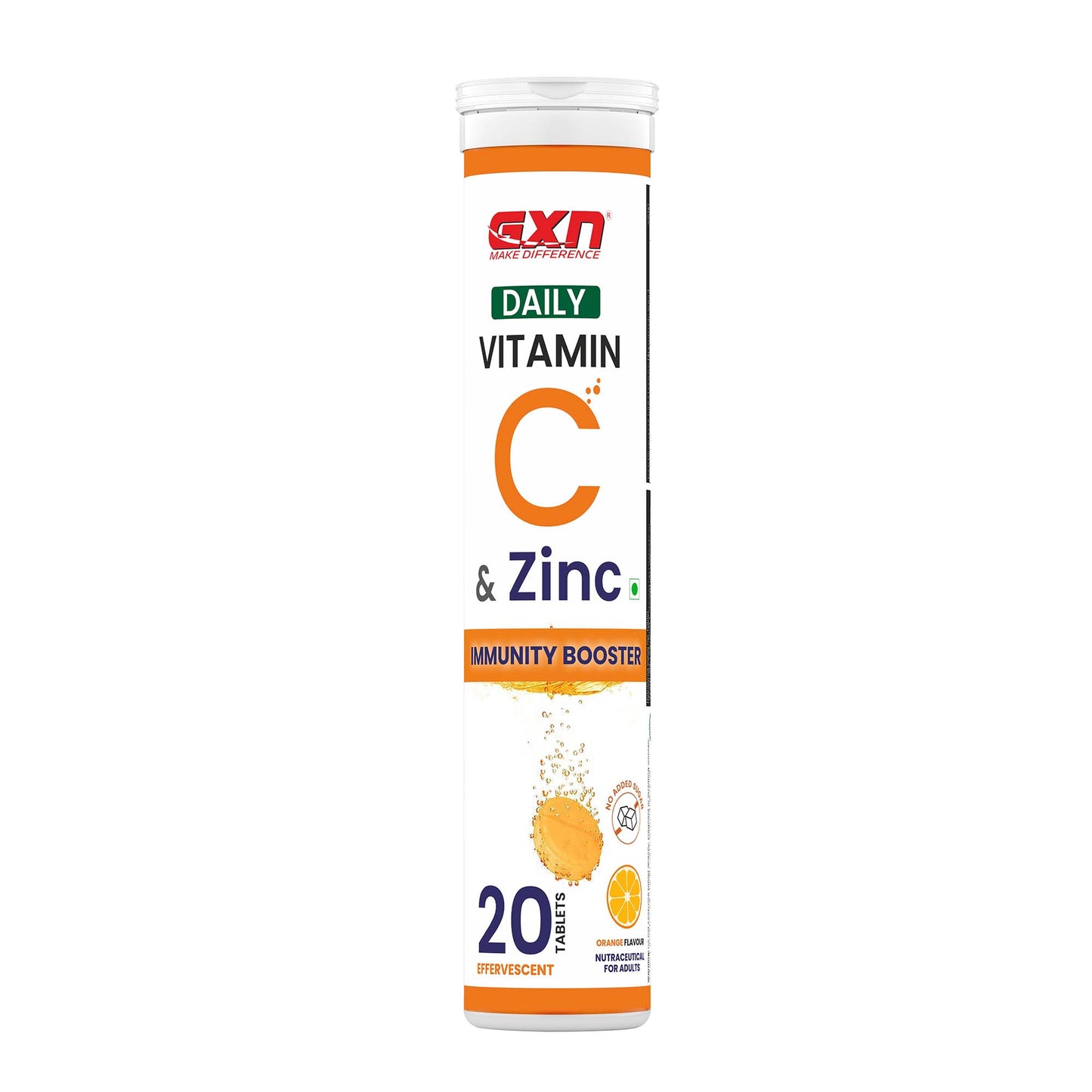 GXN DAILY VITAMIN C & ZINC Full of Antioxidants 20 Effervescent Tablets