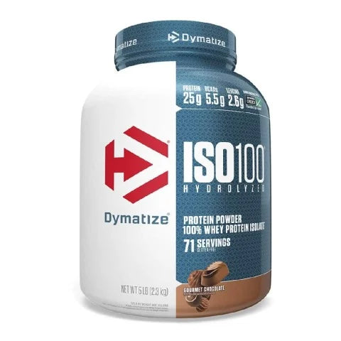 Dymatize ISO100 Whey Protein Isolate, 2.27 kg (5 lb), Gourmet Chocolate