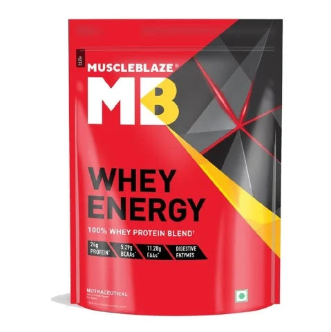 MuscleBlaze Whey Energy with Digezyme, 1 kg (2.2 lb), Chocolate