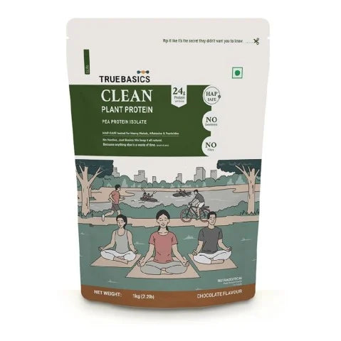 TrueBasics Clean Plant Protein, 1 kg (2.2 lb), Chocolate