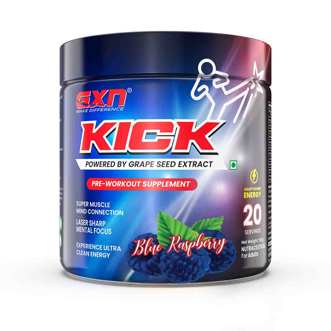 GNX KICK Pre-Workout Supplement Powered by Grape Seed Extract 20 Servings