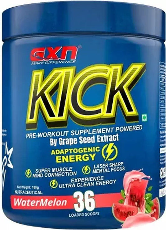 GNX KICK Pre-Workout Supplement Powered by Grape Seed Extract 20 Servings